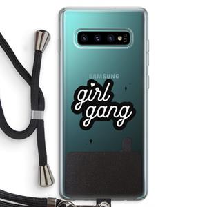CaseCompany Girl Gang: Samsung Galaxy S10 Plus Transparant Hoesje met koord