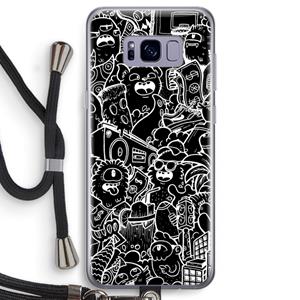 CaseCompany Vexx Black City : Samsung Galaxy S8 Transparant Hoesje met koord