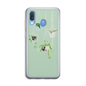 CaseCompany Hang In There: Samsung Galaxy A40 Transparant Hoesje