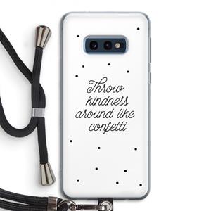 CaseCompany Confetti: Samsung Galaxy S10e Transparant Hoesje met koord