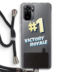 CaseCompany Victory Royale: Xiaomi Redmi Note 10 Pro Transparant Hoesje met koord