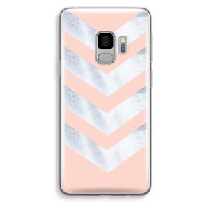 CaseCompany Marmeren pijlen: Samsung Galaxy S9 Transparant Hoesje