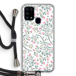 CaseCompany Sierlijke bloemen: Samsung Galaxy M31 Transparant Hoesje met koord