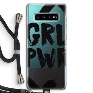 CaseCompany Girl Power #2: Samsung Galaxy S10 Plus Transparant Hoesje met koord
