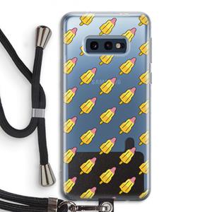 CaseCompany Waterijsjes: Samsung Galaxy S10e Transparant Hoesje met koord