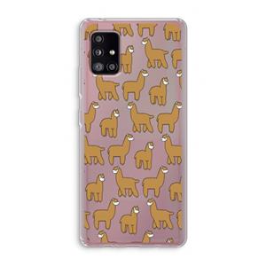 CaseCompany Alpacas: Samsung Galaxy A51 5G Transparant Hoesje