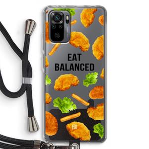 CaseCompany Eat Balanced: Xiaomi Redmi Note 10 Pro Transparant Hoesje met koord