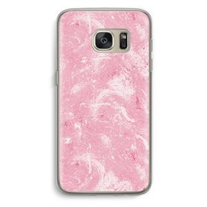 CaseCompany Abstract Painting Pink: Samsung Galaxy S7 Transparant Hoesje