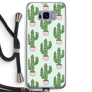 CaseCompany Cactus Lover: Samsung Galaxy S8 Transparant Hoesje met koord