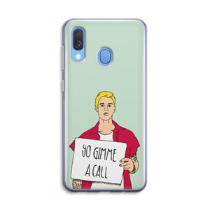 CaseCompany Gimme a call: Samsung Galaxy A40 Transparant Hoesje