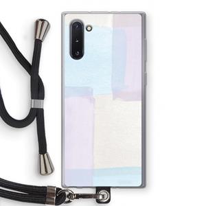 CaseCompany Square pastel: Samsung Galaxy Note 10 Transparant Hoesje met koord
