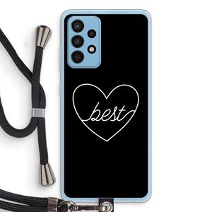 CaseCompany Best heart black: Samsung Galaxy A52 Transparant Hoesje met koord