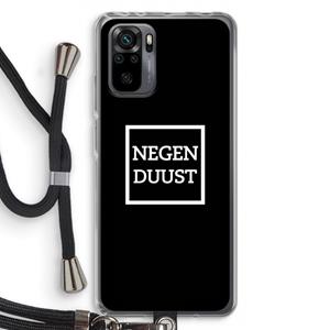 CaseCompany Negenduust black: Xiaomi Redmi Note 10 Pro Transparant Hoesje met koord