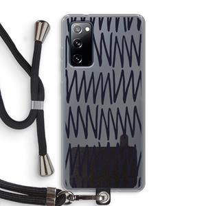 CaseCompany Marrakech Zigzag: Samsung Galaxy S20 FE / S20 FE 5G Transparant Hoesje met koord