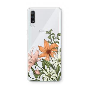 CaseCompany Floral bouquet: Samsung Galaxy A70 Transparant Hoesje