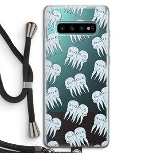 CaseCompany Octopussen: Samsung Galaxy S10 Plus Transparant Hoesje met koord