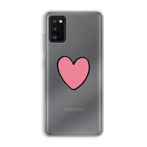 CaseCompany Hartje: Samsung Galaxy A41 Transparant Hoesje