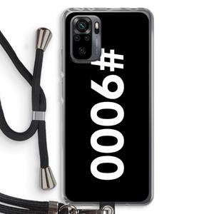 CaseCompany 9000: Xiaomi Redmi Note 10 Pro Transparant Hoesje met koord