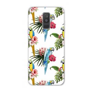 CaseCompany Kleurrijke papegaaien: Samsung Galaxy A6 Plus (2018) Transparant Hoesje