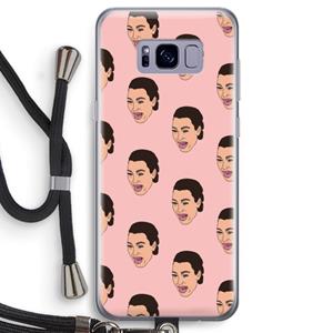 CaseCompany Ugly Cry Call: Samsung Galaxy S8 Transparant Hoesje met koord