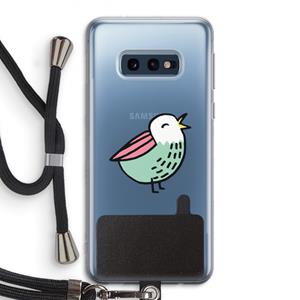 CaseCompany Birdy: Samsung Galaxy S10e Transparant Hoesje met koord