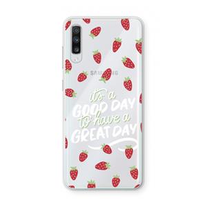 CaseCompany Don't forget to have a great day: Samsung Galaxy A70 Transparant Hoesje
