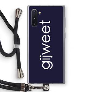 CaseCompany Gijweet: Samsung Galaxy Note 10 Transparant Hoesje met koord
