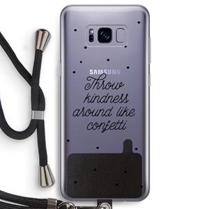 CaseCompany Confetti: Samsung Galaxy S8 Transparant Hoesje met koord