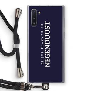 CaseCompany Blijve plakken in Negenduust: Samsung Galaxy Note 10 Transparant Hoesje met koord