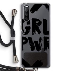 CaseCompany Girl Power #2: Sony Sony Xperia 10 III Transparant Hoesje met koord