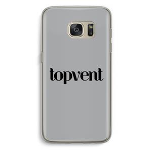 CaseCompany Topvent Grijs Zwart: Samsung Galaxy S7 Transparant Hoesje