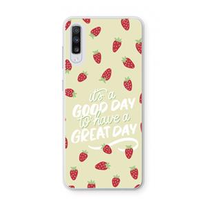 CaseCompany Don't forget to have a great day: Samsung Galaxy A70 Transparant Hoesje
