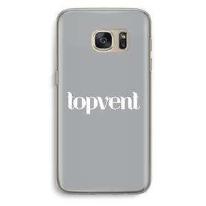 CaseCompany Topvent Grijs Wit: Samsung Galaxy S7 Transparant Hoesje