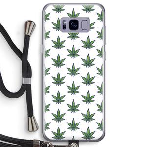 CaseCompany Weed: Samsung Galaxy S8 Transparant Hoesje met koord