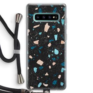 CaseCompany Terrazzo N°11: Samsung Galaxy S10 Plus Transparant Hoesje met koord