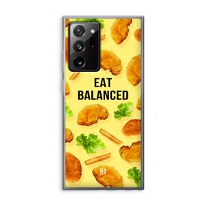 CaseCompany Eat Balanced: Samsung Galaxy Note 20 Ultra / Note 20 Ultra 5G Transparant Hoesje