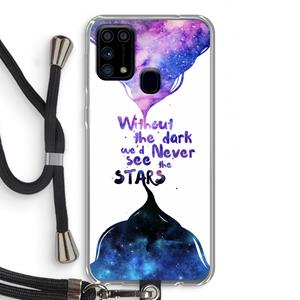CaseCompany Stars quote: Samsung Galaxy M31 Transparant Hoesje met koord