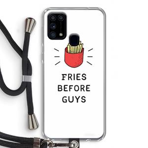 CaseCompany Fries before guys: Samsung Galaxy M31 Transparant Hoesje met koord