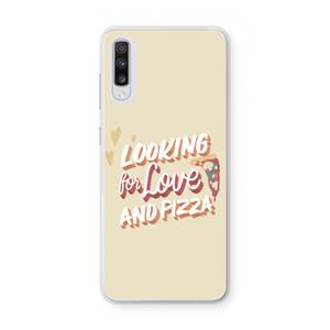 CaseCompany Pizza is the answer: Samsung Galaxy A70 Transparant Hoesje
