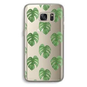 CaseCompany Monstera leaves: Samsung Galaxy S7 Transparant Hoesje