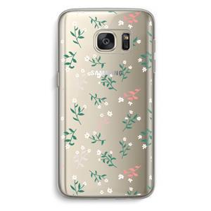 CaseCompany Small white flowers: Samsung Galaxy S7 Transparant Hoesje