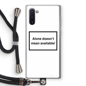 CaseCompany Alone: Samsung Galaxy Note 10 Transparant Hoesje met koord