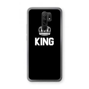 CaseCompany King zwart: Xiaomi Redmi 9 Transparant Hoesje