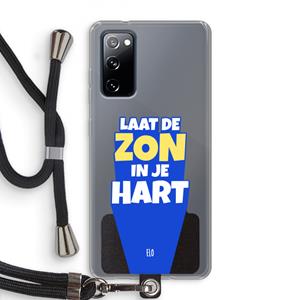 CaseCompany Laat de zon in je hart: Samsung Galaxy S20 FE / S20 FE 5G Transparant Hoesje met koord