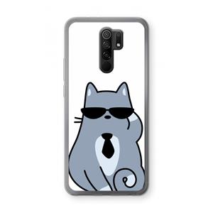CaseCompany Cool cat: Xiaomi Redmi 9 Transparant Hoesje