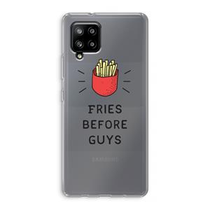 CaseCompany Fries before guys: Samsung Galaxy A42 5G Transparant Hoesje