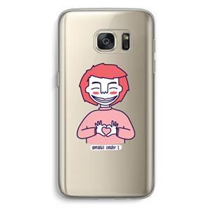 CaseCompany Hartje: Samsung Galaxy S7 Transparant Hoesje