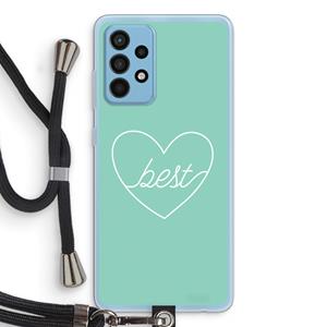 CaseCompany Best heart pastel: Samsung Galaxy A52 Transparant Hoesje met koord