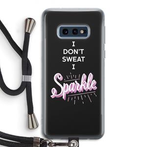 CaseCompany Sparkle quote: Samsung Galaxy S10e Transparant Hoesje met koord