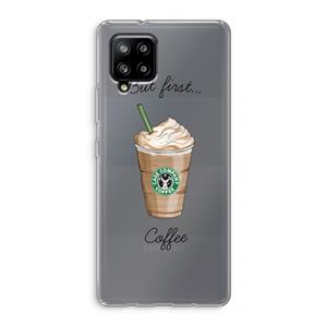 CaseCompany But first coffee: Samsung Galaxy A42 5G Transparant Hoesje